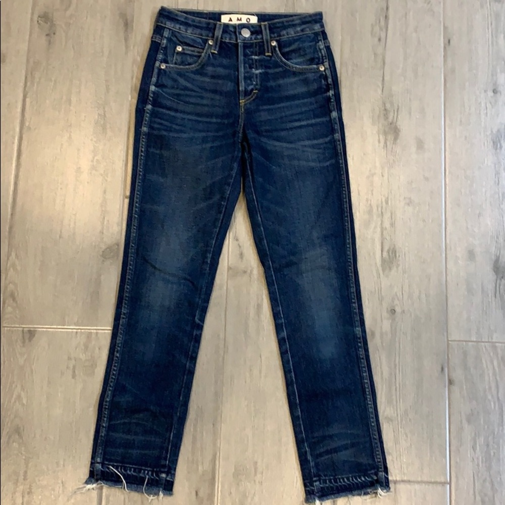 AMO 25 Babe Mid Rise Button Fly Jeans